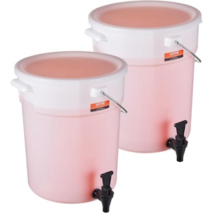 image:imageVEVOR Beverage Dispenser 5 Gallon Drink Dispensers for Parties Plastic Juice Dispenser with Spigot and Lid Iced Tea Lemonade Juice Water Dispenser for Restaurants Hotels Parties5Gal 2Pack