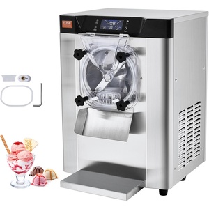 image:imageVEVOR Commercial Ice Cream Machine 53 to 74Gal per Hour Soft Serve with LED Display Auto Clean 3 Flavors Perfect for Restaurants Snack Bar 2200W SliverCountertop 1 Flavor Hard Serve 1713W