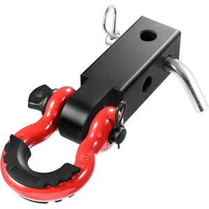 image:imageVEVOR Shackle Hitch Receiver 2 Aluminum Alloy 66000 lbs Breaking Strength Heavy Duty Receiver with 34 D Ring Shackle 58 Screw Pin Towing Accessories for Trucks Jeeps OffRoad Vehicle Recovery66000lbs with D Ring Shackle
