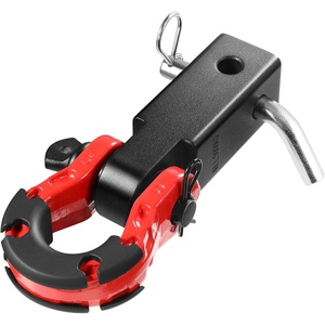 image:imageVEVOR Shackle Hitch Receiver Fits 2 Receivers 65900 lbs Breaking Strength D Ring Shackle with Trailer Hitch Lock Pin Heavy Duty Towing Accessories for Trucks Jeeps OffRoad Vehicle Recovery65900 lbs