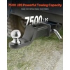 image:imageVEVOR 2 Inch Receiver Trailer Hitch Ball Mount 7500 lbs Capacity Black Carbon Steel Fits Truck RV Trailer ATV MotorcycleBlack