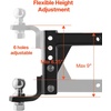 image:imageVEVOR 2 Inch Receiver Trailer Hitch Ball Mount 7500 lbs Capacity Black Carbon Steel Fits Truck RV Trailer ATV MotorcycleBlack