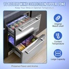 image:imageVEVOR 24 Undercounter Refrigerator 2 Drawer Wine Refrigerator with Different Temperature 487 Cuft Capacity Waterproof Indoor and Outdoor Under Counter Drawer Fridge for Home and Commercial Use