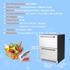 image:imageVEVOR 24 Undercounter Refrigerator 2 Drawer Wine Refrigerator with Different Temperature 487 Cuft Capacity Waterproof Indoor and Outdoor Under Counter Drawer Fridge for Home and Commercial Use