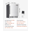 image:imageVEVOR 24 inch Undercounter Refrigerator 2 Drawer Refrigerator with Different Temperature 487 Cuft Capacity Waterproof Indoor and Outdoor Under Counter Freezer Fridge for Home and Commercial UseBlack