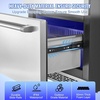 image:imageVEVOR 24 inch Undercounter Refrigerator 2 Drawer Refrigerator with Different Temperature 487 Cuft Capacity Waterproof Indoor and Outdoor Under Counter Freezer Fridge for Home and Commercial UseSilver