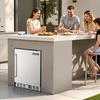 image:imageVEVOR 24 inch Undercounter Refrigerator 2 Drawer Refrigerator with Different Temperature 487 Cuft Capacity Waterproof Indoor and Outdoor Under Counter Freezer Fridge for Home and Commercial UseBlack