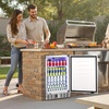 image:imageVEVOR 24Inch IndoorOutdoor Beverage Refrigerator 150 QT Freestanding or Undercounter Beverage Fridge 180 Cans Builtin Beer Fridge with Stainless Steel Body for Residential Home Bar Commercial Use53 Cuft Hinged Door
