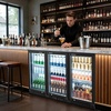image:imageVEVOR 24Inch IndoorOutdoor Beverage Refrigerator 150 QT Freestanding or Undercounter Beverage Fridge 180 Cans Builtin Beer Fridge with Stainless Steel Body for Residential Home Bar Commercial Use53 x 20 x 33 in