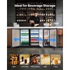image:imageVEVOR 24Inch IndoorOutdoor Beverage Refrigerator 150 QT Freestanding or Undercounter Beverage Fridge 180 Cans Builtin Beer Fridge with Stainless Steel Body for Residential Home Bar Commercial Use53 x 20 x 33 in