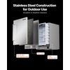 image:imageVEVOR 24Inch IndoorOutdoor Beverage Refrigerator 150 QT Freestanding or Undercounter Beverage Fridge 180 Cans Builtin Beer Fridge with Stainless Steel Body for Residential Home Bar Commercial Use53 Cuft Hinged Door