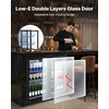 image:imageVEVOR 24Inch IndoorOutdoor Beverage Refrigerator 150 QT Freestanding or Undercounter Beverage Fridge 180 Cans Builtin Beer Fridge with Stainless Steel Body for Residential Home Bar Commercial Use35 x 20 x 33 in