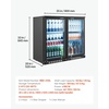 image:imageVEVOR 24Inch IndoorOutdoor Beverage Refrigerator 150 QT Freestanding or Undercounter Beverage Fridge 180 Cans Builtin Beer Fridge with Stainless Steel Body for Residential Home Bar Commercial Use35 x 20 x 33 in