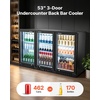 image:imageVEVOR 24Inch IndoorOutdoor Beverage Refrigerator 150 QT Freestanding or Undercounter Beverage Fridge 180 Cans Builtin Beer Fridge with Stainless Steel Body for Residential Home Bar Commercial Use53 x 20 x 33 in