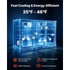 image:imageVEVOR 24Inch IndoorOutdoor Beverage Refrigerator 150 QT Freestanding or Undercounter Beverage Fridge 180 Cans Builtin Beer Fridge with Stainless Steel Body for Residential Home Bar Commercial Use53 x 20 x 33 in