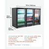 image:imageVEVOR 24Inch IndoorOutdoor Beverage Refrigerator 150 QT Freestanding or Undercounter Beverage Fridge 180 Cans Builtin Beer Fridge with Stainless Steel Body for Residential Home Bar Commercial Use53 x 20 x 33 in