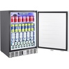 image:imageVEVOR 24Inch Outdoor Beverage Refrigerator 150 QT Builtin Drink Fridge 056 kWhDay EnergyEfficient Cooler with 304 Stainless Steel Door Holds 180 Cans for Outdoor Kitchen Home Bar Patio