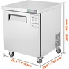 image:imageVEVOR 28 W Commercial Freezer Worktop 74 Cu Ft Undercounter Freezers withCasters lt08gtDefrost Frozen Prep Table Single Door Stainless Steel Food Frozen Prep Station for Restaurant Diner