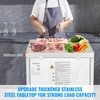 image:imageVEVOR 28 W Commercial Freezer Worktop 74 Cu Ft Undercounter Freezers withCasters lt08gtDefrost Frozen Prep Table Single Door Stainless Steel Food Frozen Prep Station for Restaurant Diner