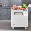 image:imageVEVOR 28 W Commercial Freezer Worktop 74 Cu Ft Undercounter Freezers withCasters lt08gtDefrost Frozen Prep Table Single Door Stainless Steel Food Frozen Prep Station for Restaurant Diner