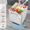 image:imageVEVOR 28 W Commercial Freezer Worktop 74 Cu Ft Undercounter Freezers withCasters lt08gtDefrost Frozen Prep Table Single Door Stainless Steel Food Frozen Prep Station for Restaurant Diner