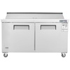 image:imageVEVOR 48W Commercial Refrigerator 125 Cu Ft Sandwich Prep Refrigerated Table Mega Top Food Prep Fridge with 12 Pans and Cutting Board Stainless Steel Salad Prep Cooler for Restaurant Food Truck60W with 16 Pans