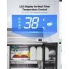 image:imageVEVOR 48W Commercial Refrigerator 125 Cu Ft Sandwich Prep Refrigerated Table Mega Top Food Prep Fridge with 12 Pans and Cutting Board Stainless Steel Salad Prep Cooler for Restaurant Food Truck48W with 12 Pans
