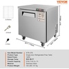 image:imageVEVOR 48W Commercial Refrigerator 125 Cu Ft Sandwich Prep Refrigerated Table Mega Top Food Prep Fridge with 12 Pans and Cutting Board Stainless Steel Salad Prep Cooler for Restaurant Food Truck28W Worktop Refrigerator