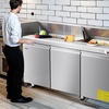image:imageVEVOR 48W Commercial Refrigerator 125 Cu Ft Sandwich Prep Refrigerated Table Mega Top Food Prep Fridge with 12 Pans and Cutting Board Stainless Steel Salad Prep Cooler for Restaurant Food Truck72W with 18 Pans