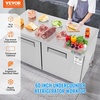 image:imageVEVOR 48W Commercial Refrigerator 125 Cu Ft Sandwich Prep Refrigerated Table Mega Top Food Prep Fridge with 12 Pans and Cutting Board Stainless Steel Salad Prep Cooler for Restaurant Food Truck60W Worktop Refrigerator