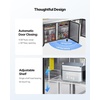 image:imageVEVOR 48W Commercial Refrigerator 125 Cu Ft Sandwich Prep Refrigerated Table Mega Top Food Prep Fridge with 12 Pans and Cutting Board Stainless Steel Salad Prep Cooler for Restaurant Food Truck72W with 18 Pans
