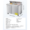 image:imageVEVOR 48W Commercial Refrigerator 125 Cu Ft Sandwich Prep Refrigerated Table Mega Top Food Prep Fridge with 12 Pans and Cutting Board Stainless Steel Salad Prep Cooler for Restaurant Food Truck48W with 12 Pans