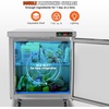 image:imageVEVOR 48W Commercial Refrigerator 125 Cu Ft Sandwich Prep Refrigerated Table Mega Top Food Prep Fridge with 12 Pans and Cutting Board Stainless Steel Salad Prep Cooler for Restaurant Food Truck28W Worktop Refrigerator