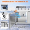 image:imageVEVOR 48W Commercial Refrigerator 125 Cu Ft Sandwich Prep Refrigerated Table Mega Top Food Prep Fridge with 12 Pans and Cutting Board Stainless Steel Salad Prep Cooler for Restaurant Food Truck60W with 16 Pans