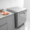 image:imageVEVOR 48W Commercial Refrigerator 125 Cu Ft Sandwich Prep Refrigerated Table Mega Top Food Prep Fridge with 12 Pans and Cutting Board Stainless Steel Salad Prep Cooler for Restaurant Food Truck28W Worktop Refrigerator