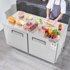 image:imageVEVOR 48W Commercial Refrigerator 125 Cu Ft Sandwich Prep Refrigerated Table Mega Top Food Prep Fridge with 12 Pans and Cutting Board Stainless Steel Salad Prep Cooler for Restaurant Food Truck60W Worktop Refrigerator