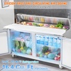 image:imageVEVOR 48W Commercial Refrigerator 125 Cu Ft Sandwich Prep Refrigerated Table Mega Top Food Prep Fridge with 12 Pans and Cutting Board Stainless Steel Salad Prep Cooler for Restaurant Food Truck60W with 16 Pans