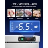 image:imageVEVOR 60 W Commercial Freezer 148 CuFt Worktop Freezers Undercounter with LED Auto Lighting and Lockable Door 2 Doors Food Freezing Prep Worktable Stainless Steel Prep Frozen Table with Casters