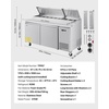 image:imageVEVOR 67W Commercial Refrigerator Pizza Prep Refrigerated Table 193 Ultra Wide Countertop Food Prep Fridge 203 CuFt Single Door Salad Prep Fridge 9 Pans Pizza Make Worktop with Cutting Board67W Pizza Prep Refrigerator
