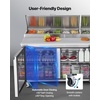 image:imageVEVOR 67W Commercial Refrigerator Pizza Prep Refrigerated Table 193 Ultra Wide Countertop Food Prep Fridge 203 CuFt Single Door Salad Prep Fridge 9 Pans Pizza Make Worktop with Cutting Board67W Pizza Prep Refrigerator
