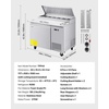 image:imageVEVOR 67W Commercial Refrigerator Pizza Prep Refrigerated Table 193 Ultra Wide Countertop Food Prep Fridge 203 CuFt Single Door Salad Prep Fridge 9 Pans Pizza Make Worktop with Cutting Board44 Pizza Prep Refrigerator