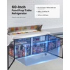 image:imageVEVOR 67W Commercial Refrigerator Pizza Prep Refrigerated Table 193 Ultra Wide Countertop Food Prep Fridge 203 CuFt Single Door Salad Prep Fridge 9 Pans Pizza Make Worktop with Cutting Board60W with 16 Pans