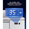 image:imageVEVOR 67W Commercial Refrigerator Pizza Prep Refrigerated Table 193 Ultra Wide Countertop Food Prep Fridge 203 CuFt Single Door Salad Prep Fridge 9 Pans Pizza Make Worktop with Cutting Board44 Pizza Prep Refrigerator