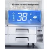image:imageVEVOR 67W Commercial Refrigerator Pizza Prep Refrigerated Table 193 Ultra Wide Countertop Food Prep Fridge 203 CuFt Single Door Salad Prep Fridge 9 Pans Pizza Make Worktop with Cutting Board72 W Chief Base With 4 Drawers Refrigerator