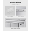 image:imageVEVOR 67W Commercial Refrigerator Pizza Prep Refrigerated Table 193 Ultra Wide Countertop Food Prep Fridge 203 CuFt Single Door Salad Prep Fridge 9 Pans Pizza Make Worktop with Cutting Board67W Pizza Prep Refrigerator