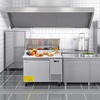 image:imageVEVOR 67W Commercial Refrigerator Pizza Prep Refrigerated Table 193 Ultra Wide Countertop Food Prep Fridge 203 CuFt Single Door Salad Prep Fridge 9 Pans Pizza Make Worktop with Cutting Board44 Pizza Prep Refrigerator