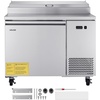image:imageVEVOR 67W Commercial Refrigerator Pizza Prep Refrigerated Table 193 Ultra Wide Countertop Food Prep Fridge 203 CuFt Single Door Salad Prep Fridge 9 Pans Pizza Make Worktop with Cutting Board44 Pizza Prep Refrigerator