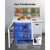 image:imageVEVOR 67W Commercial Refrigerator Pizza Prep Refrigerated Table 193 Ultra Wide Countertop Food Prep Fridge 203 CuFt Single Door Salad Prep Fridge 9 Pans Pizza Make Worktop with Cutting Board44 Pizza Prep Refrigerator