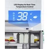 image:imageVEVOR 67W Commercial Refrigerator Pizza Prep Refrigerated Table 193 Ultra Wide Countertop Food Prep Fridge 203 CuFt Single Door Salad Prep Fridge 9 Pans Pizza Make Worktop with Cutting Board60W with 16 Pans