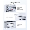 image:imageVEVOR 67W Commercial Refrigerator Pizza Prep Refrigerated Table 193 Ultra Wide Countertop Food Prep Fridge 203 CuFt Single Door Salad Prep Fridge 9 Pans Pizza Make Worktop with Cutting Board72 W Chief Base With 4 Drawers Refrigerator